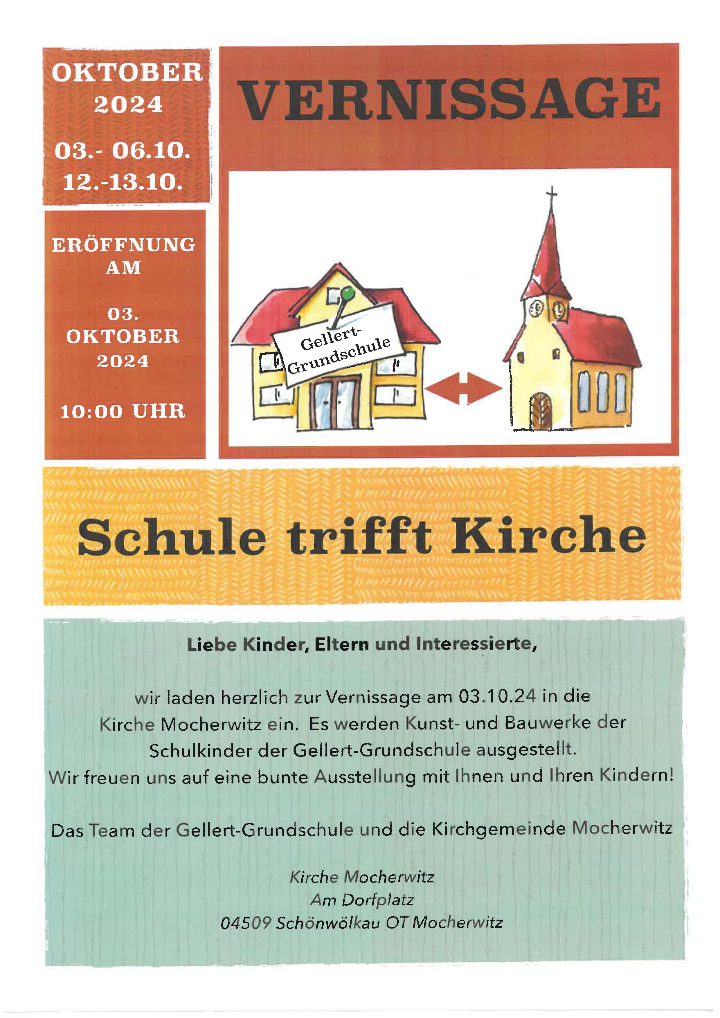 Flyer Schule trifft Kirche 