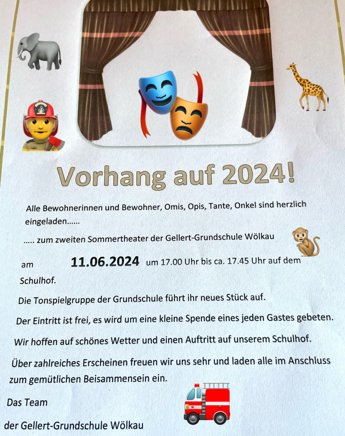 Sommertheater 2024 Einladung